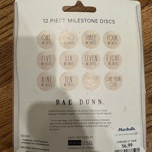 Rae Dunn baby month milestones